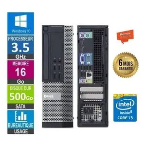 DELL Pc optiplex 9020 i3 4éme génération 3,50ghz Ram 16go HDD 500Go -Remis à neuf