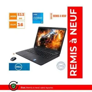 DELL PC Portable  Latitude E5450-i5-16G-512GO SSD-SOURIS GRATUIT-GARANTIE DE 6MOIS -REMIS A NEUF/