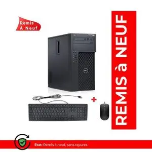 DELL Precision T1700 Mini Tower, Intel Xeon (E3-1226 v3) 3,3 GHz, RAM 16Go, HDD 500 Go ,Remis à Neuf