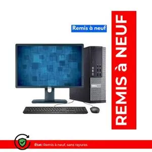 DELL OptiPlex 9020 SFF + Écran P2213T – Intel Core i7-4790 – 8Go RAM – 500Go HDD – Intel HD Graphics 4600 (Remis à neuf)
