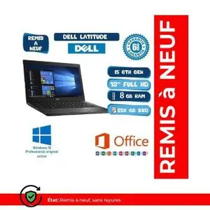 DELL Latitude E7270 i5-6300u 13 Pouce 8Go RAM – 256Go SSD – Remis à neuf
