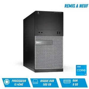DELL Optiplex 3020 MT Intel® Core™ i5- 4ème Gén - RAM 8Go, HDD 500Go (Remis à Neuf)