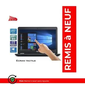 DELL Latitude 3560 - Core i3 5ème Gen - 4Go RAM + 500Go HDD - 15.6" Tactile - Noir (Remis à Neuf)