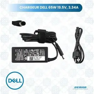 DELL Chargeur pour ordinateur portable 65W 19.5V, 3.34A