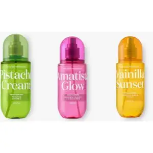Deliplus Pack de 3 * 250ML Brume Parfumée Spray pour  Cheveux et corps -parfums rafraîchissants - Senteur caramel à la chaleur du bois de santal et au parfum unique de la pistache/ Ctrion / Framboise