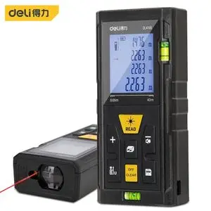 Deli Mètre Laser numérique 60m télémètre à bande laser outil de mesure de la Distance