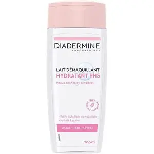 Diadermine Lait Démaquillant (Origine France) Hydratant PH5- Peaux Sèches et Sensible-200ml