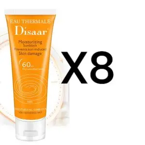 Disaar PACK 8 Crème solaire hydratante et rafraîchissante SPF60, 80ml