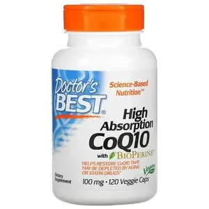 Doctor's BEST CoQ 10  Coenzyme à haute absorption avec BioPerine 120 gélules végétales 100 mg
