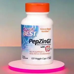 Doctor's BEST Zinc-L-Carnosine Complex with PepZin Gl (PepZin Gl)120 capsules végétariennes.