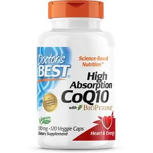 Doctor's BEST CoQ10 à haute absorption avec BioPerine, 100 mg, [Cœur &amp; énergie] 120 capsules