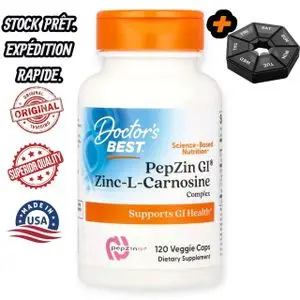 Doctor's BEST PepZin GI (PepZinGI), Complexe zinc-L-carnosine, 120 capsules végétariennes