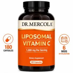 Dr Mercola Liposomal Vitamin C, 1000 mg, 180 Capsules