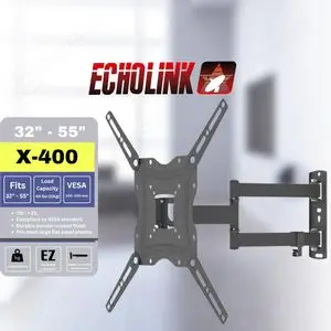 Echolink Support TV Mural 32 – 55 Inclinable, Réglable et Compact 22 kg, X-400