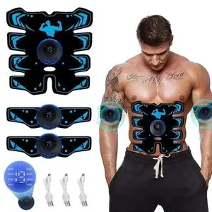 Ems Entraîneur abdominal électrique sans fil,3 en 1,aste par USB,appareil intelligent pour la musculation des bras