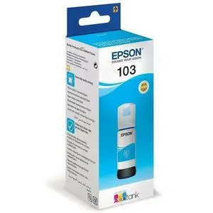 Epson Bouteille D'encre 103 Cyan ORIGINAL pour L3110 L3111 L3150 L3160