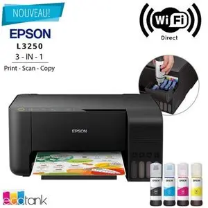 Epson Imprimante EcoTank L3250 Couleur A4 3-en-1  Wi-Fi Direct