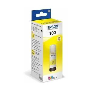 Epson Encre 103 Jaune (65 ml) – Solution Économique et Haute Qualité pour Imprimantes EcoTank L5190, L3156, L3150, L3111, L3110, L1110
