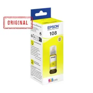 Epson 108 Yellow Bouteille d'encre d'origine pour L8050 L18050