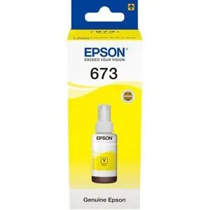Epson Bouteille d'encre 673 Y (T6734) Jaune d'origine (C13T67344A)