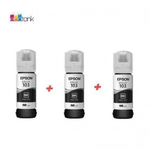 Epson 3 x Bouteilles d'encre Original 103 Noir ( 4500 pages )