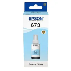 Epson Bouteille d'encre 673 Cyan Clair (70 Ml)