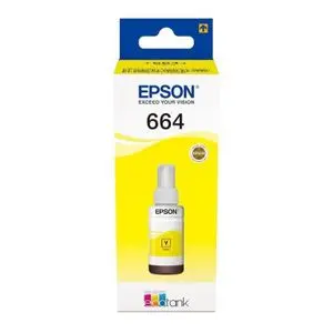 Epson Bouteille d'encre 664 Y (T6644) Jaune d'origine (C13T66444A)