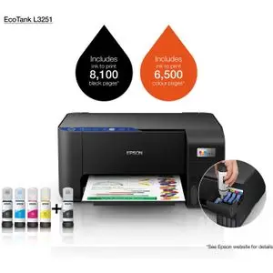 Epson  Imprimante L3251 avec réservoir d’encre EcoTank (C11CJ67409)
