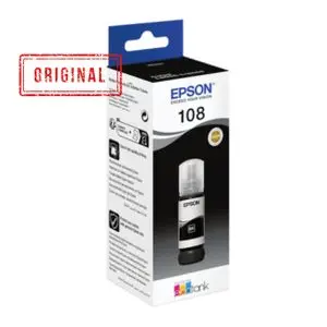 Epson 108 Noir Bouteille d'encre d'origine pour L8050 L18050