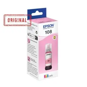 Epson 108 Light Magenta Bouteille d'encre d'origine pour L8050 L18050