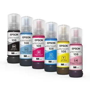 Epson Pack Bouteille d'encre EcoTank 108 d'origine pour L8050,L18050