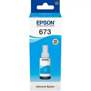 Epson Bouteille d'encre 673 C- Cyan origine