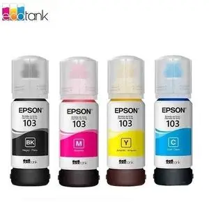 Epson Pack 103 Ecotank Ink Bottle ( Black, Cyan, Magenta, Yellow ) pour L3110 L3111 L3150 L3160
