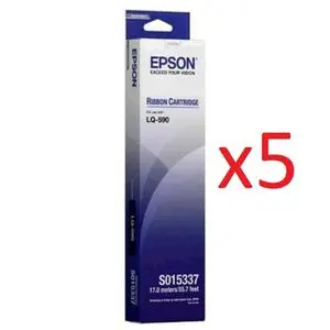 Epson pack 5 Déstockage et liquidation Ruban  noir LQ-590 (C13S015337)