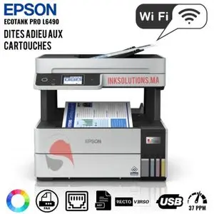 Epson EcoTank L6490 Imprimante multifonction à réservoirs rechargeables (C11CJ88404)