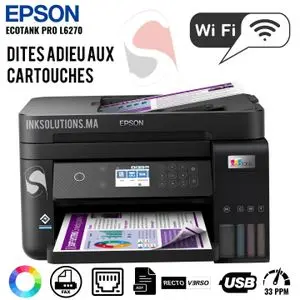 Epson Imprimante EcoTank L6270 pro à réservoirs rechargeables (C11CJ61404)