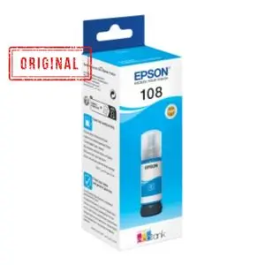 Epson 108 Cyan Bouteille d'encre d'origine pour L8050 L18050