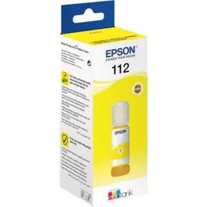 Epson Bouteille d'encre EcoTank d'origine 112 Jaune (C13T06C44A)