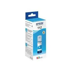 Epson Bouteille d'encre EcoTank d'origine 112 Cyan (C13T06C24A)
