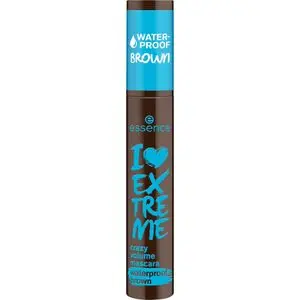 Essence I LOVE EXTREME crazy volume mascara waterproof brown.