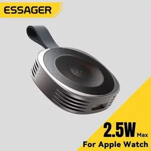 ESSAGER Chargeur Magnétique Sans Fil pour Apple Watch – USB Type-C, Compact &amp; Rapide – Compatible Series Ultra/SE/8/7/6/5/4/3/2