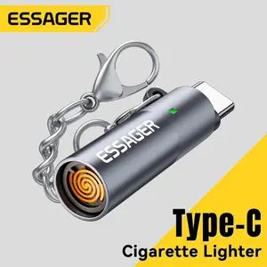 ESSAGER Mini allume-cigare TypeC fil de tungstène soufflant sécurité et économie d'énergie sans charge