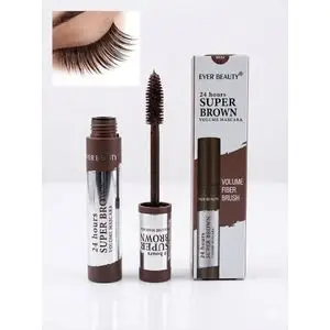 Ever Beauty Mascara Couleur Marron. Effet Volume intense. Couleur doux et naturel.
