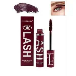 Ever Beauty Mascara. Mascara de tendance couleur (Burgundy). Volume, allongement, longueur.