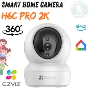 EZVIZ SMART Caméra H6C PRO 2K panoramique et inclinable pour maison intelligente