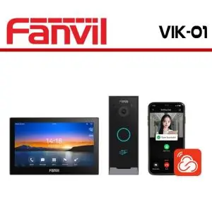 Fanvil Kit Videophone Interphone IP Wifi avec écran tactile couleur (VIK-01 Video Intercom Kit)