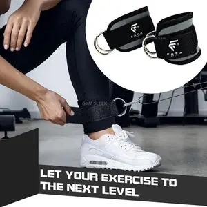 FAFA SPORT Support Sangle de Cheville Ankle Strap pour Poulie Musculation Fitness – Sangles de Cheville Réglables pour Entraînement Jambes Fessiers Kickback Machine Salle de Sport