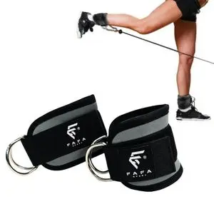 FAFA SPORT Sangles de Cheville Réglables Pro | Exercices Jambes et Fessiers | Fitness &amp; Renforcement