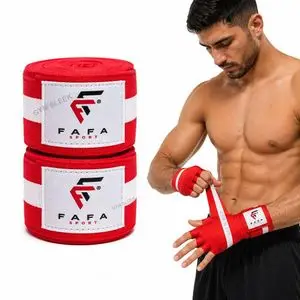 FAFA SPORT Bandes de Boxe Professionnelles Fafa 4 Mètres - Protège-Poignets et Sous-Gants pour Boxe Muay Thai MMA et Kickboxing - Protection Articulaire Haute Performance