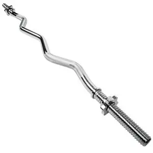 Fitness Barre Curl Longue 1m20, Barre de Musculation à Filetage de 25 Mm